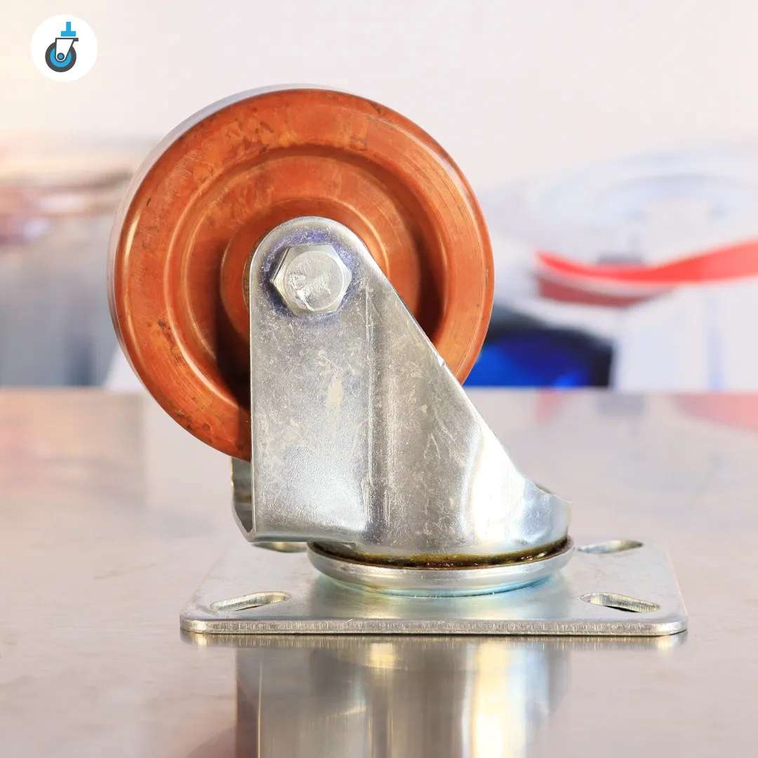 Side profile of the 3 inch plastic heat resistant wheel.